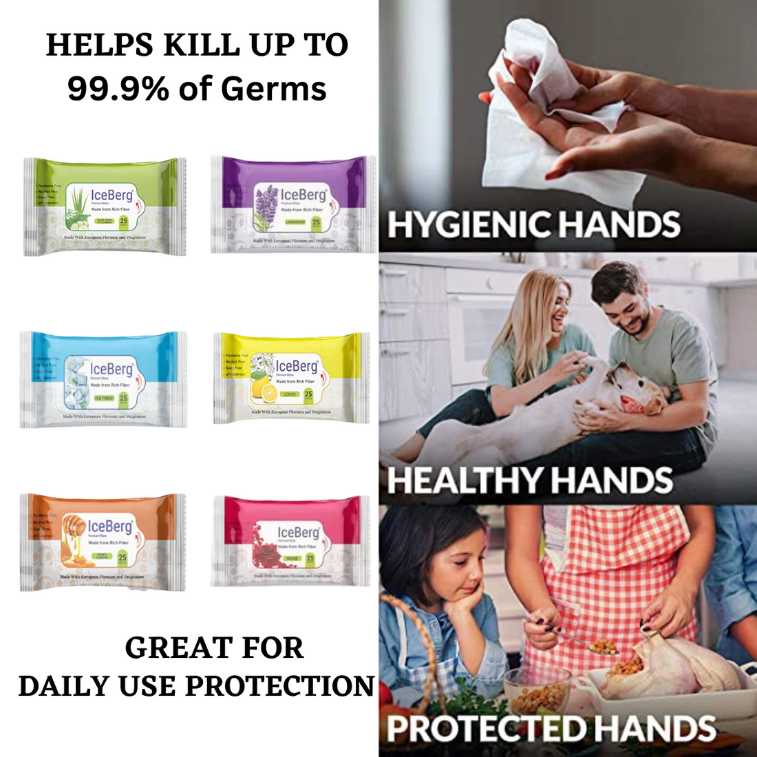 Premium Wet Wipes (Pack of 6) (150 Wipes)